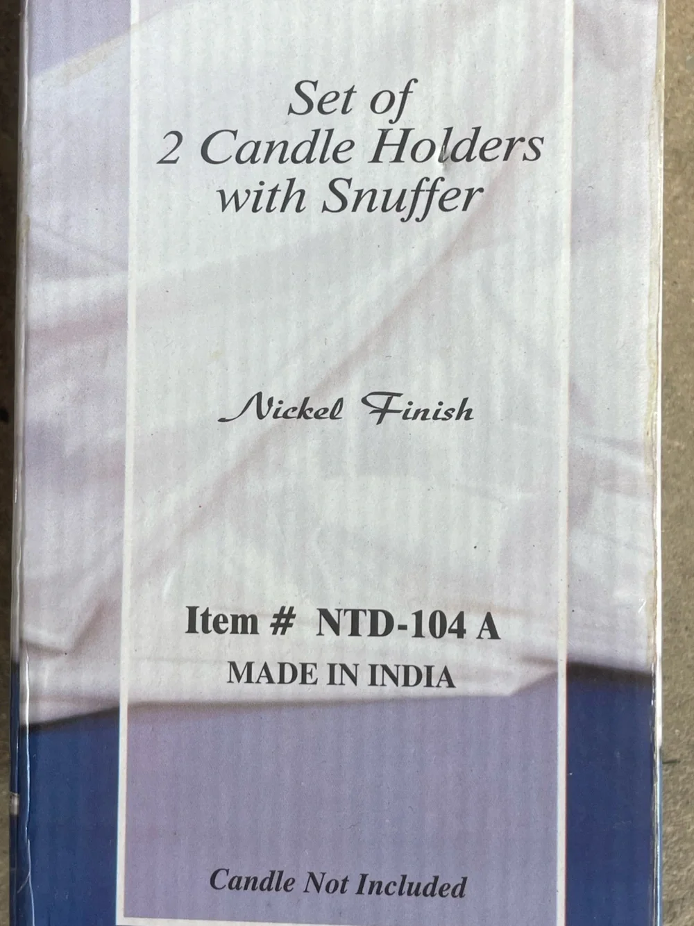 Vintage Nantucket Nickel Finish Taper Candle Holders Set Of 2 with Snuffer 4